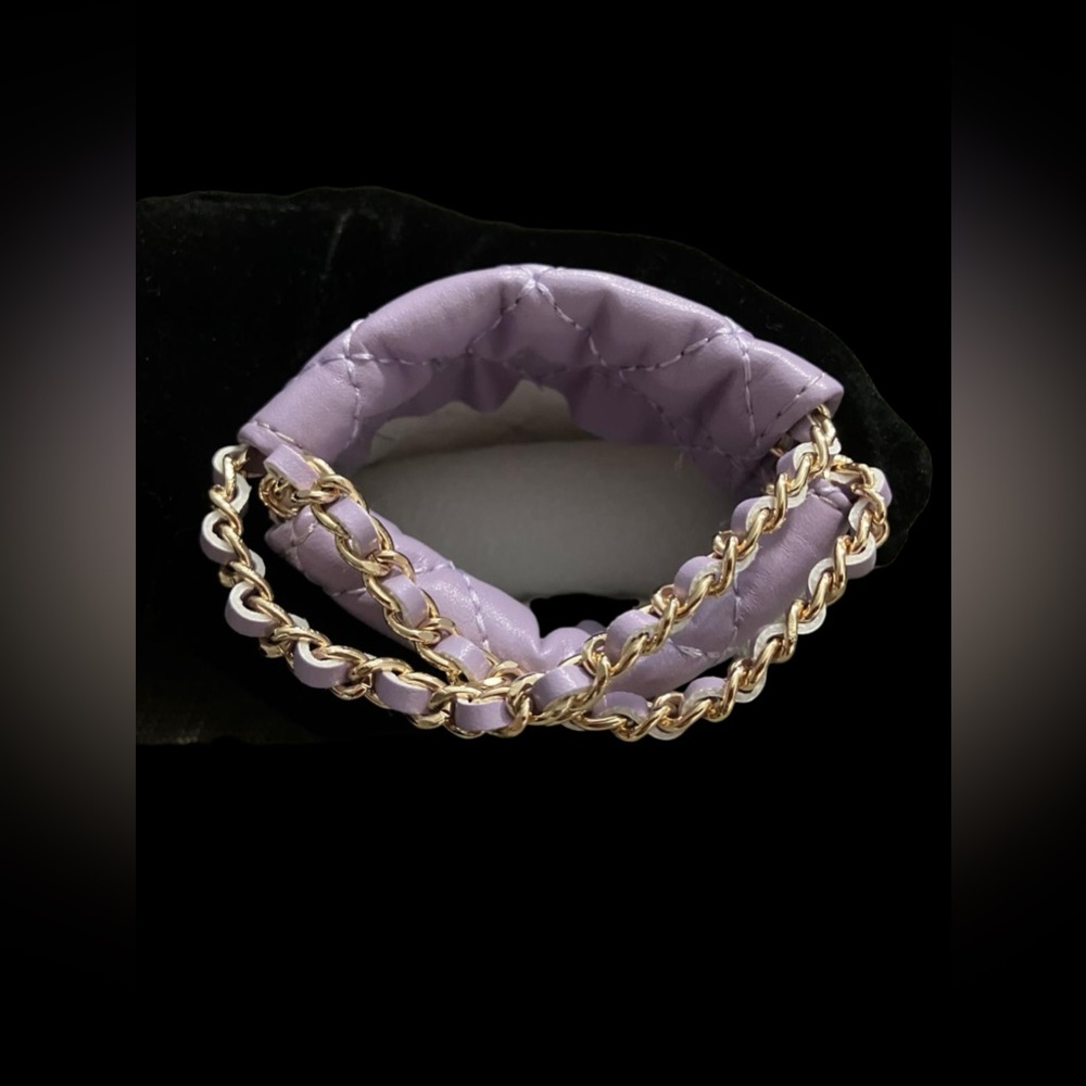 Lavender Mini Drawstring Chain Bag - Picture 5 of 6